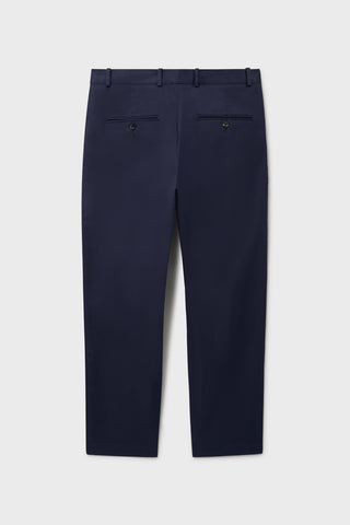 Men's organic cotton navy trousers UK 