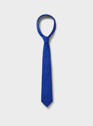 sustainable menswear italian linen tie Neem London Blue 
