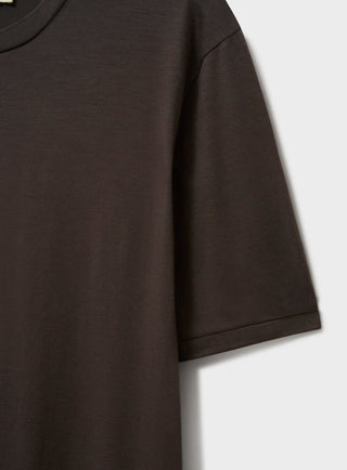 sustainable menswear chocolate ZQ merino traceable wool best quality t shirts 