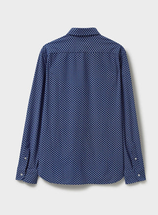 sustainable menswear comfort shirt navy square men's navy overshirt 
