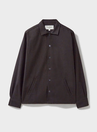 The Neem Chocolate Recycled Twill Men's Suit. Heavy-going durbale suit developed in Italian twill with 60% Recycled Cotton and 40% Organic Cotton. Side slide pockets on the jacket and button fastening on the trousers.
