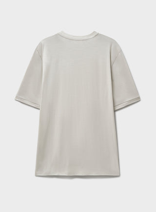 Men's merino wool white ecru T-shirt UK