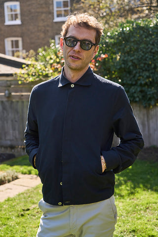 Men's recycled cotton black Jacket UK
