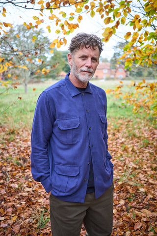 mens cotton navy over shirt 