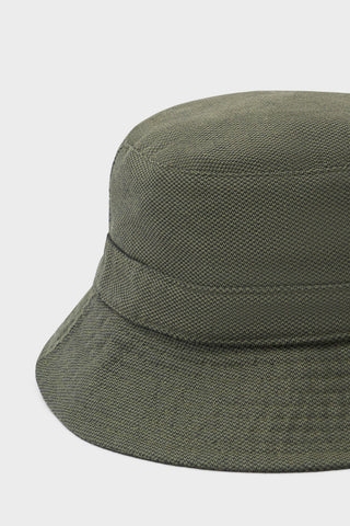 Recycled cotton green bucket hat 