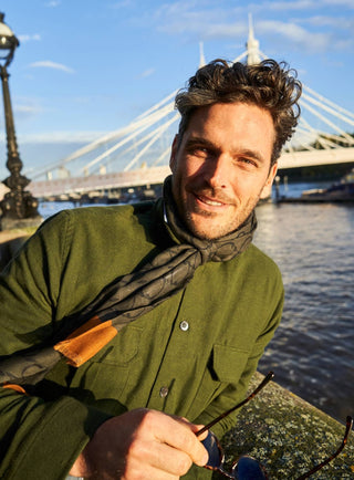 Recycled Italian Flannel Neem Green Over-Shirt Comfort Shirts Neem London 