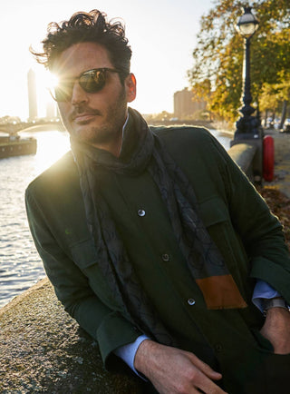 Recycled Italian Flannel Neem Green Over-Shirt Comfort Shirts Neem London 
