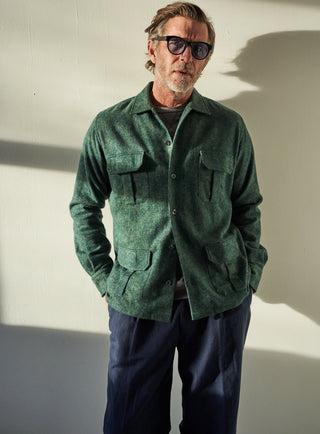 mens green autumn overshirt