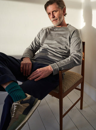 Recycled British Ribbed Cotton Upbeat Green Men's Socks