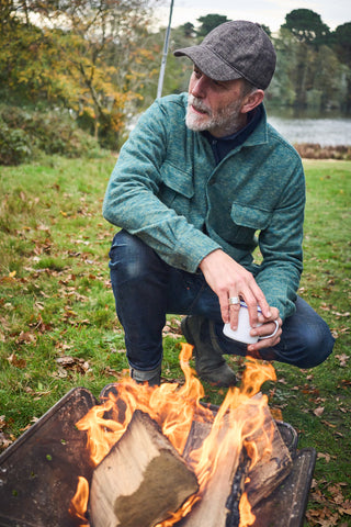soft Flannel Green Men's Overshirt