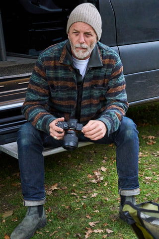 mens check country cotton sustainable overshirt