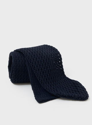 navy mens tie knitted