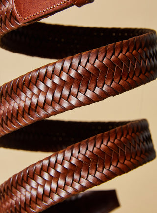Recycled Leather Brown Belt belts Neem London 