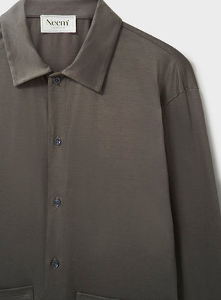 ZQ Merino Wool Jersey Oatmeal Cardigan Jacket Overshirts Neem London 