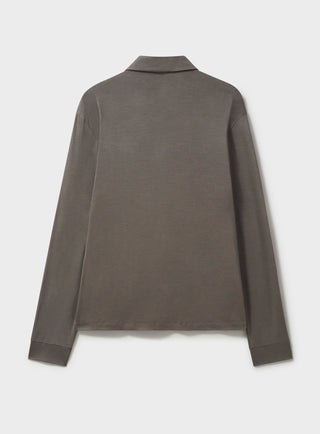 ZQ Merino Wool Jersey Oatmeal Cardigan Jacket Overshirts Neem London 