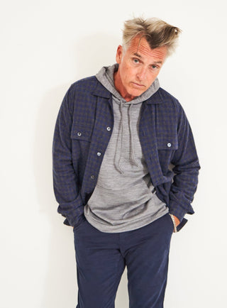recycled cotton overshirt for men