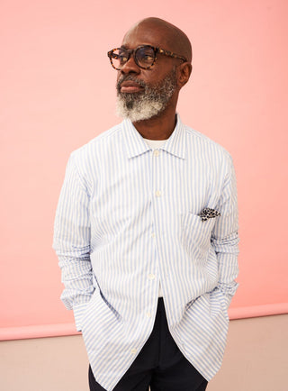 Recycled Italian Sky Bengal Shirt Jacket Over-Shirts Neem London 