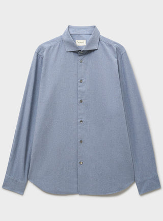 Recycled Denim Indigo Cut Away Shirt Button Down