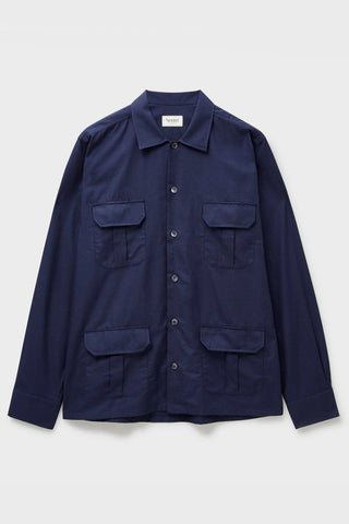 mens navy cotton overshirt