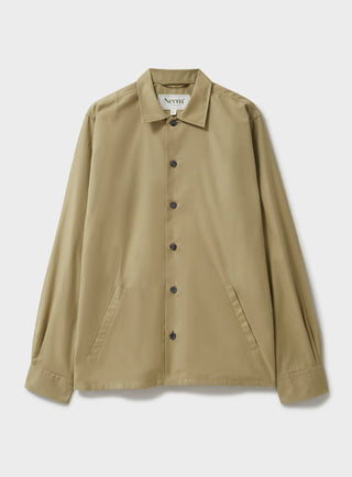 Regenerative Cotton Twill Khaki St James Overshirt Over-Shirts Neem London 