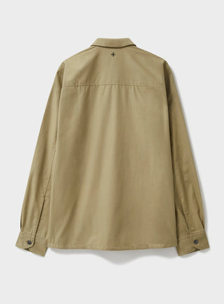 Regenerative Cotton Twill Khaki St James Overshirt Over-Shirts Neem London 