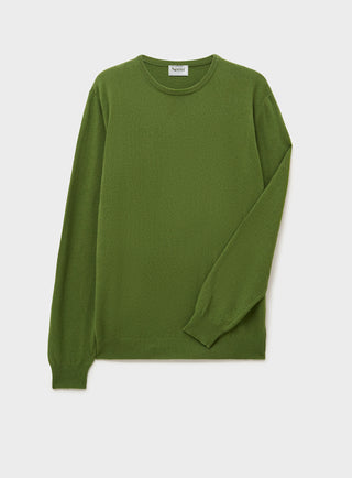 Men's green recycled wool knit sweater 