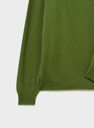 Men's green recycled wool knit sweater 