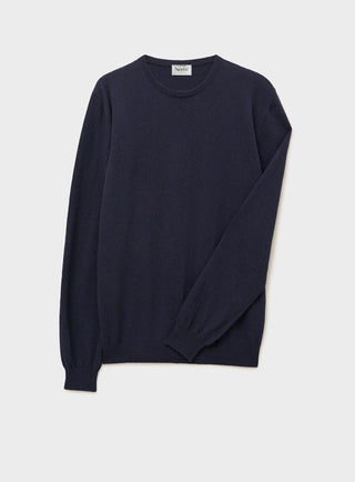Men's recycled wool navy jumper