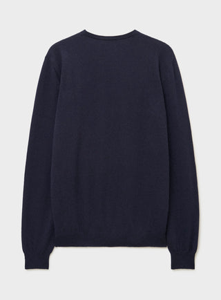 Men's recycled wool navy jumper
