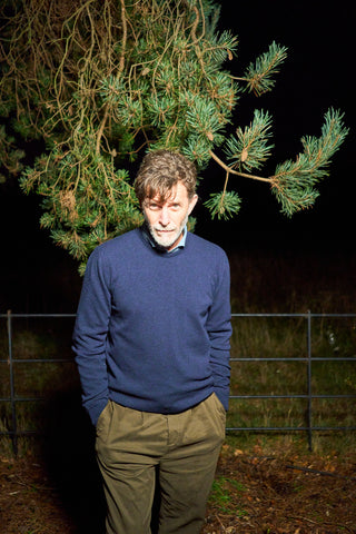 Men's recycled wool navy jumper