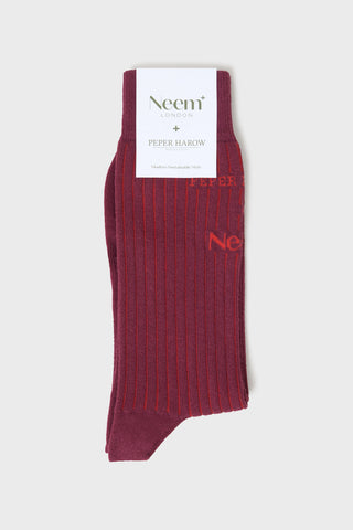 Sustainable Red Cotton Socks UK