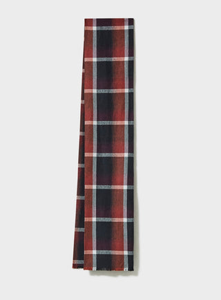 Recycled Italian Flannel Black/Red Scarf Socks & Scarfs Neem London 