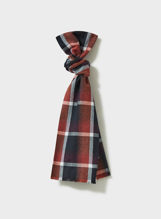Recycled Italian Flannel Black/Red Scarf Socks & Scarfs Neem London 