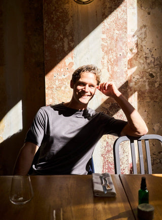 sustainable menswear chocolate ZQ merino traceable wool best quality t shirts 