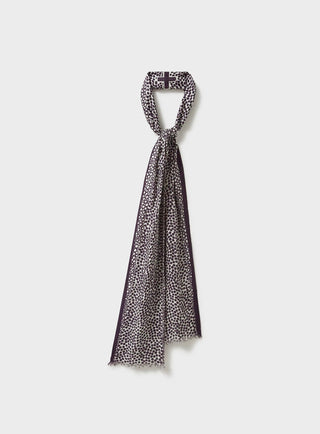 Biodegradable Italian Tencel Burgundy Circle Wave Neck Scarf Neck Scarf Neem London 
