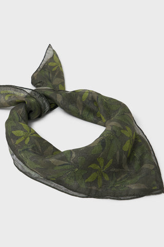 Sustainable Tencel Linen Green Bandana Neckerchief
