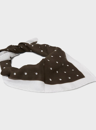 Tencel Polka Dot Brown neckerchief