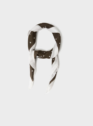 Tencel Polka Dot Brown neckerchief