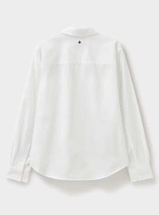 sustainable menswear white double pocket shirt 