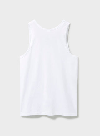 Men's white organic cotton tank top