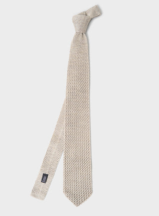Men's sustainable Wool Knit beige Tie