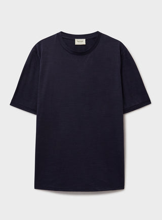 merino wool navy t-shirt 