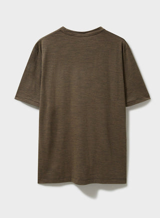 ZQ merino traceable wool tan stripe best quality t shirts