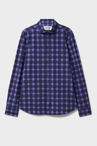 Recycled Italian Cernobbio Blue Cut Away Comfort Shirt