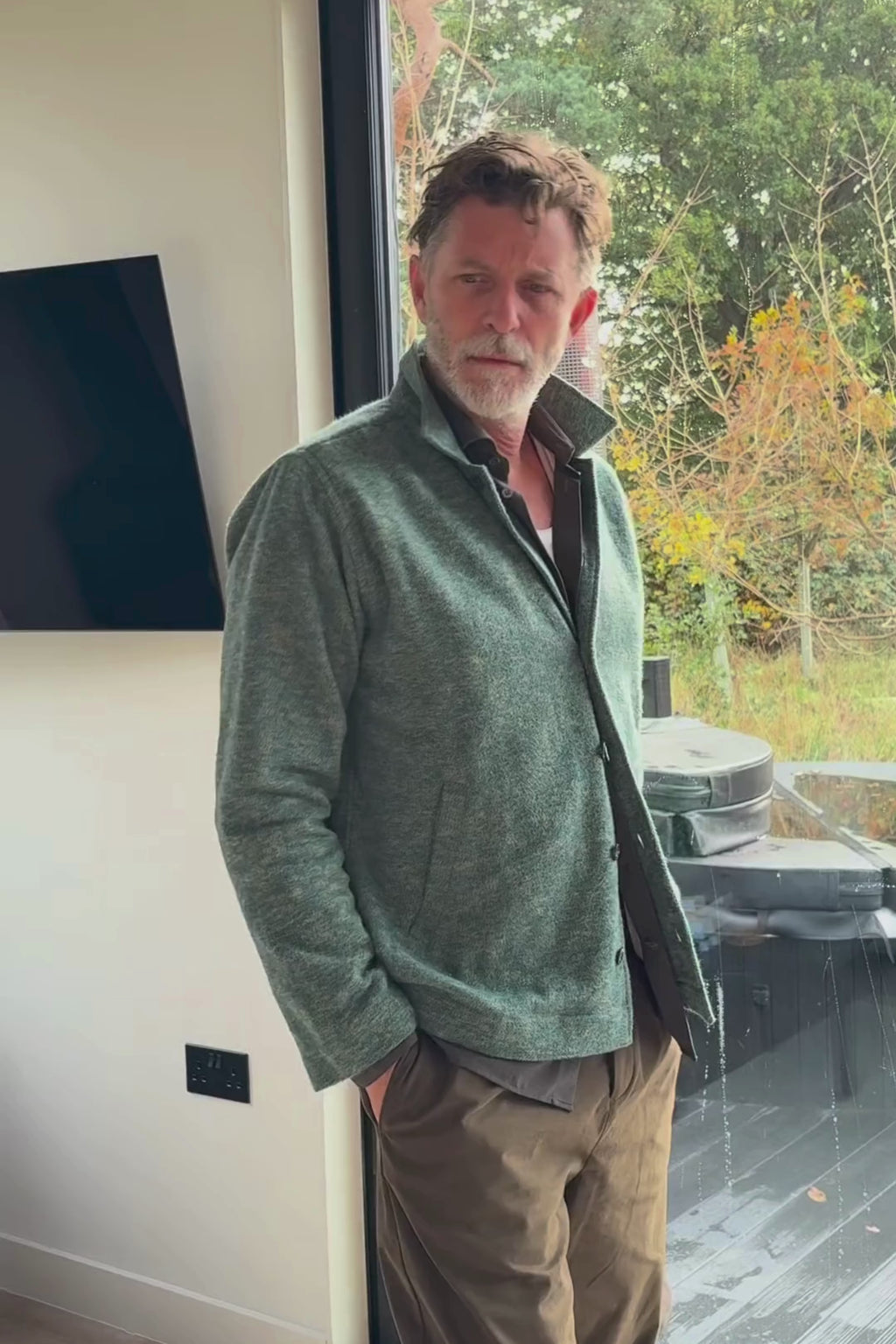 Men's sustainable green jacket london