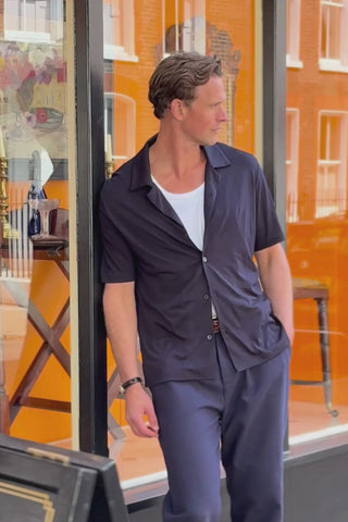 mens merino navy shirt 